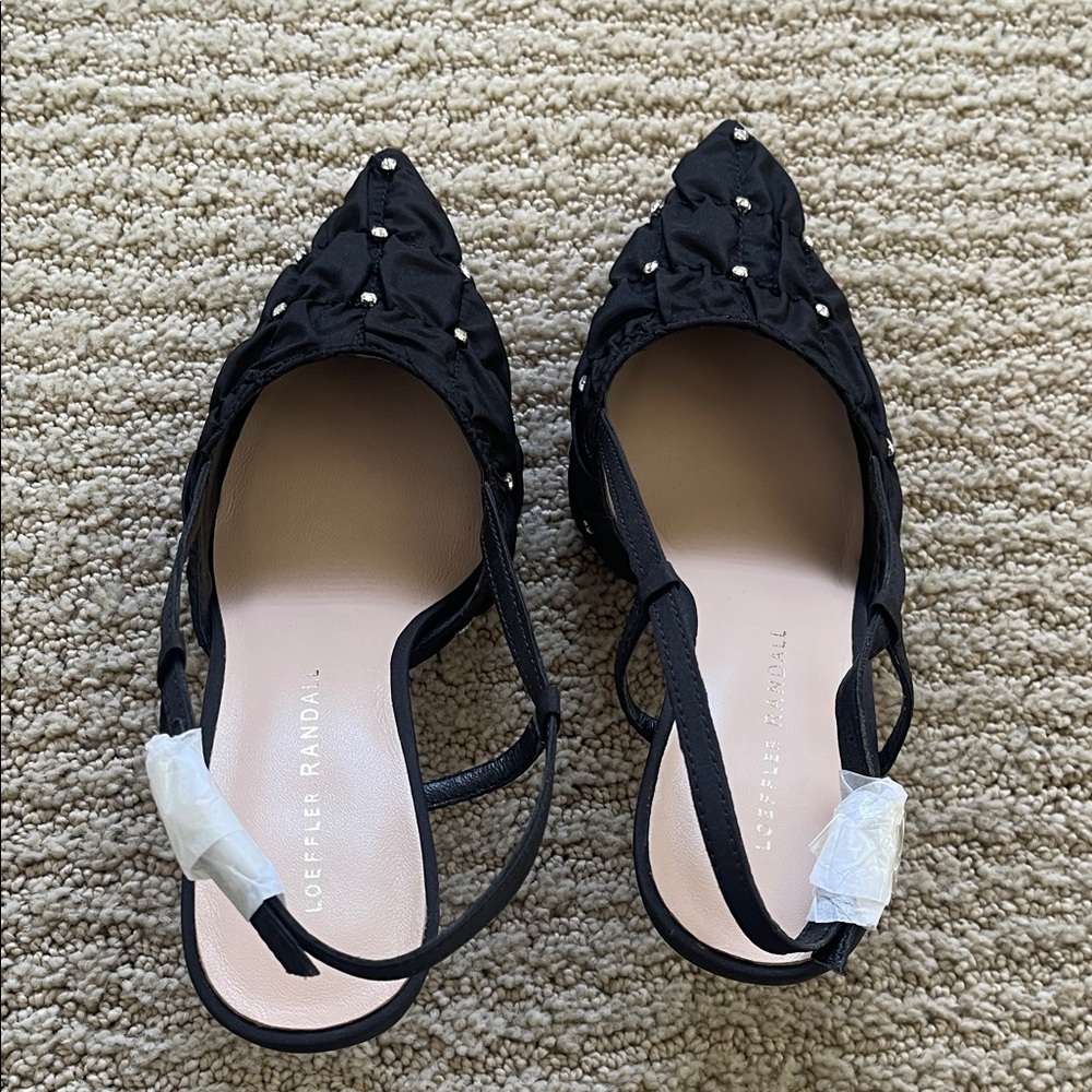 Loeffler Randall Black Slingback Heels